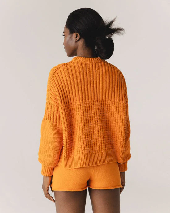 Delčia Cotton Sweater in White - Image 9